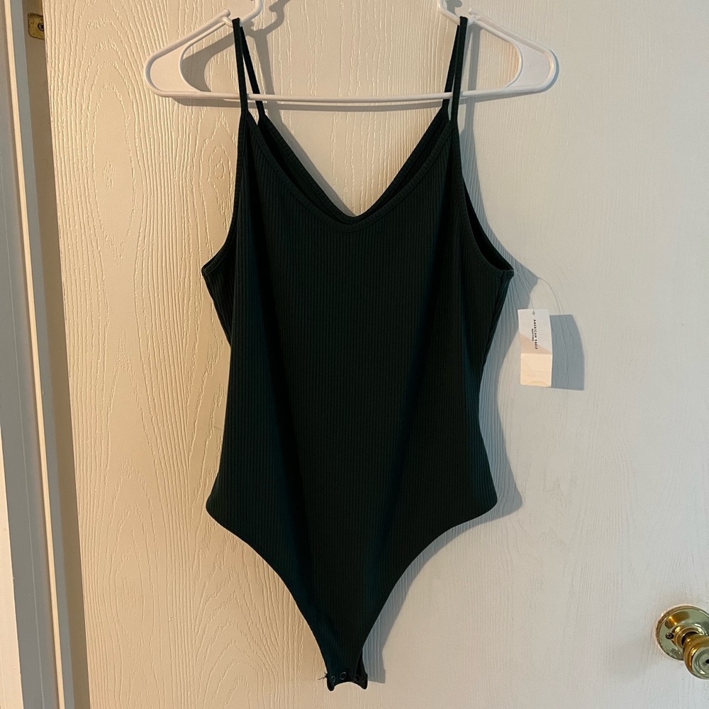 American Eagle dark green bodysuit